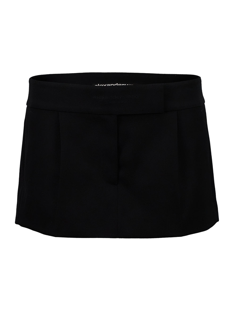 Tailored Mini Skort With  Logo Embroidery Black