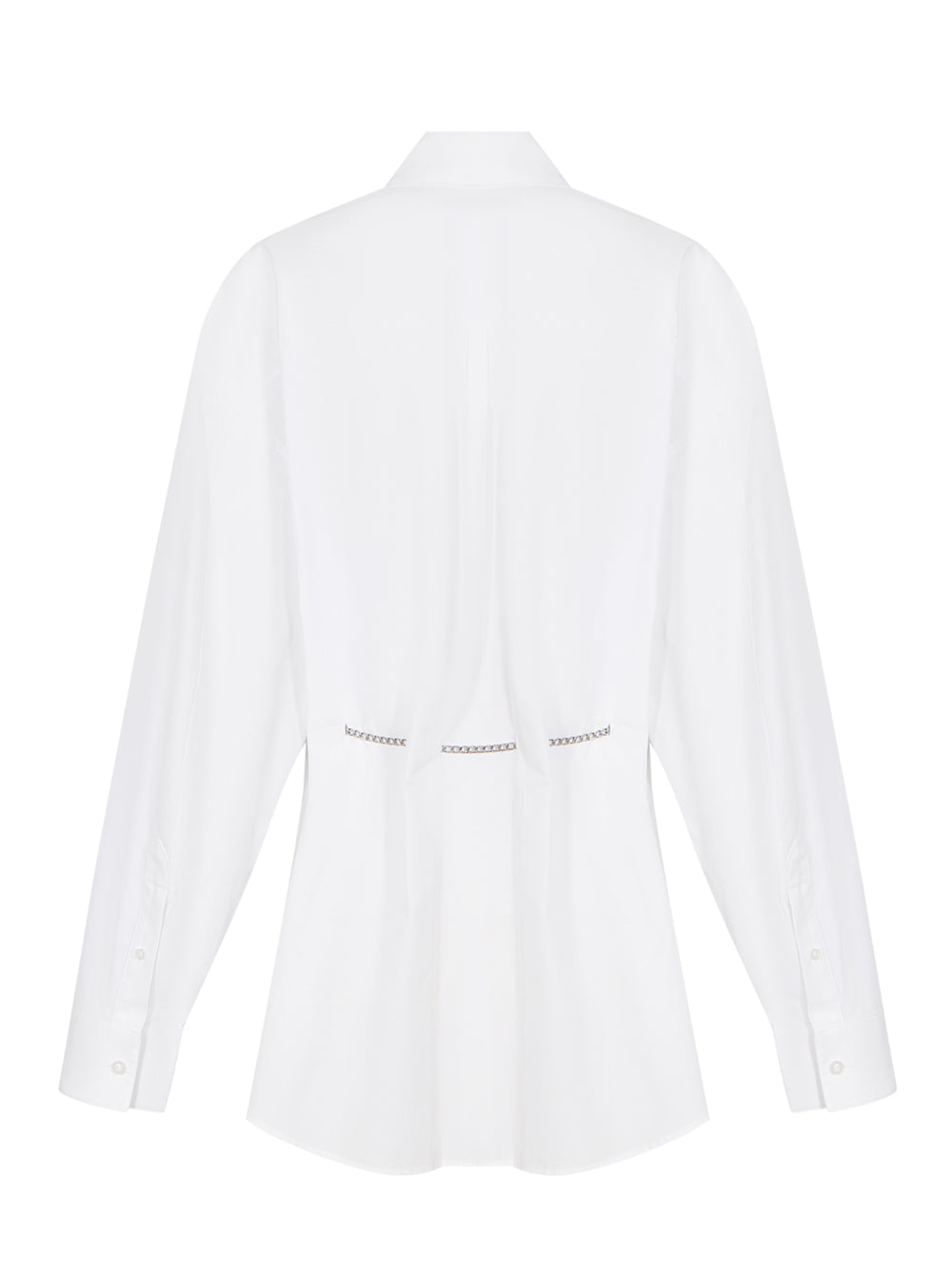 Button Up Shirt With Hardware (White)