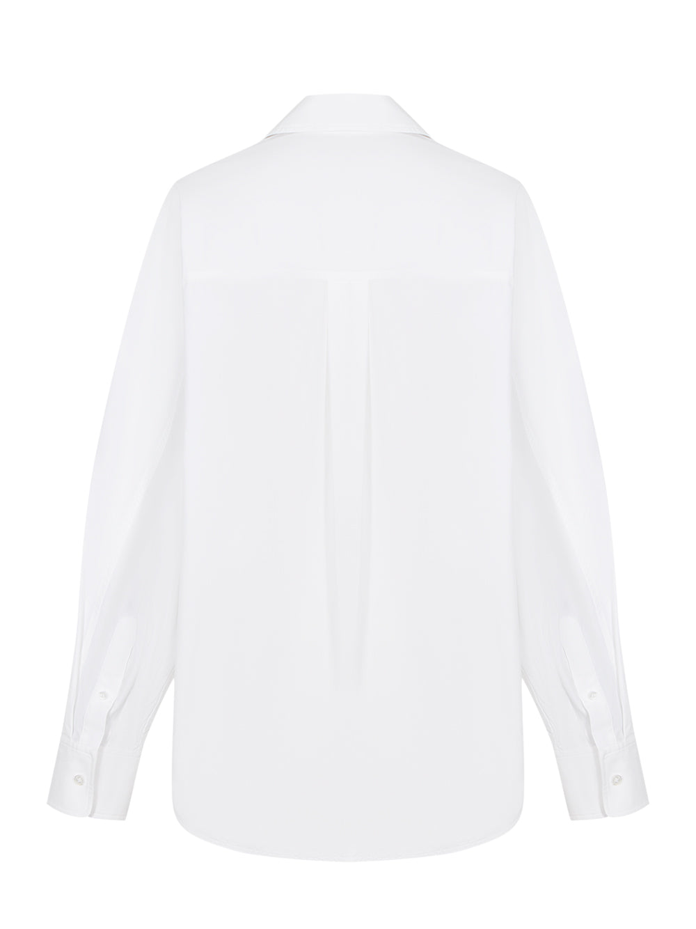 Women Oversized Button Down Shirt (White)