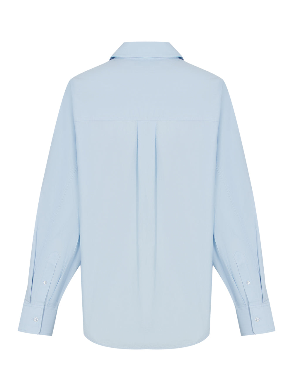 Women Oversized Button Down Shirt (Oxford Blue)