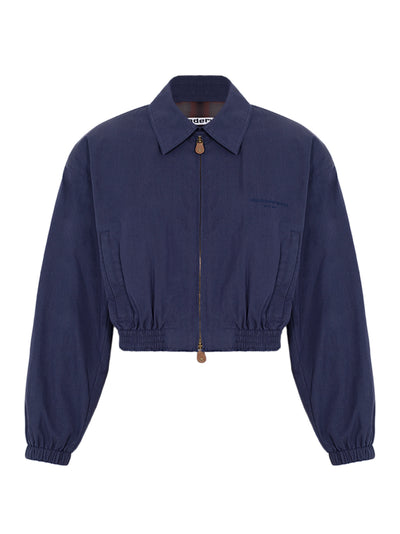 Harrington Jacket W/ Elasticated Hem Blue Ink