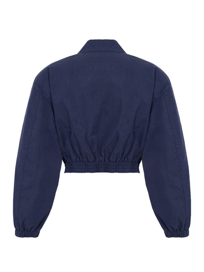 Harrington Jacket W/ Elasticated Hem Blue Ink