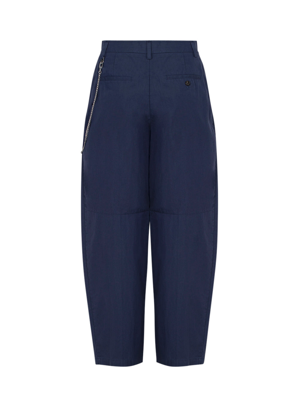 Wool-Blend Mid-Rise Pants (Blue Ink)