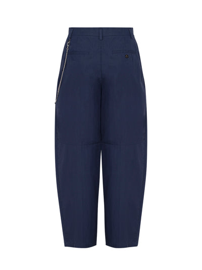 Wool-Blend Mid-Rise Pants (Blue Ink)