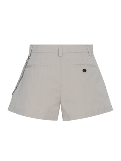 Women Cotton-Blend Shorts (Stone)