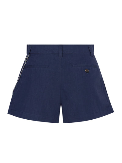 Women Cotton-Blend Shorts (Blue Ink)