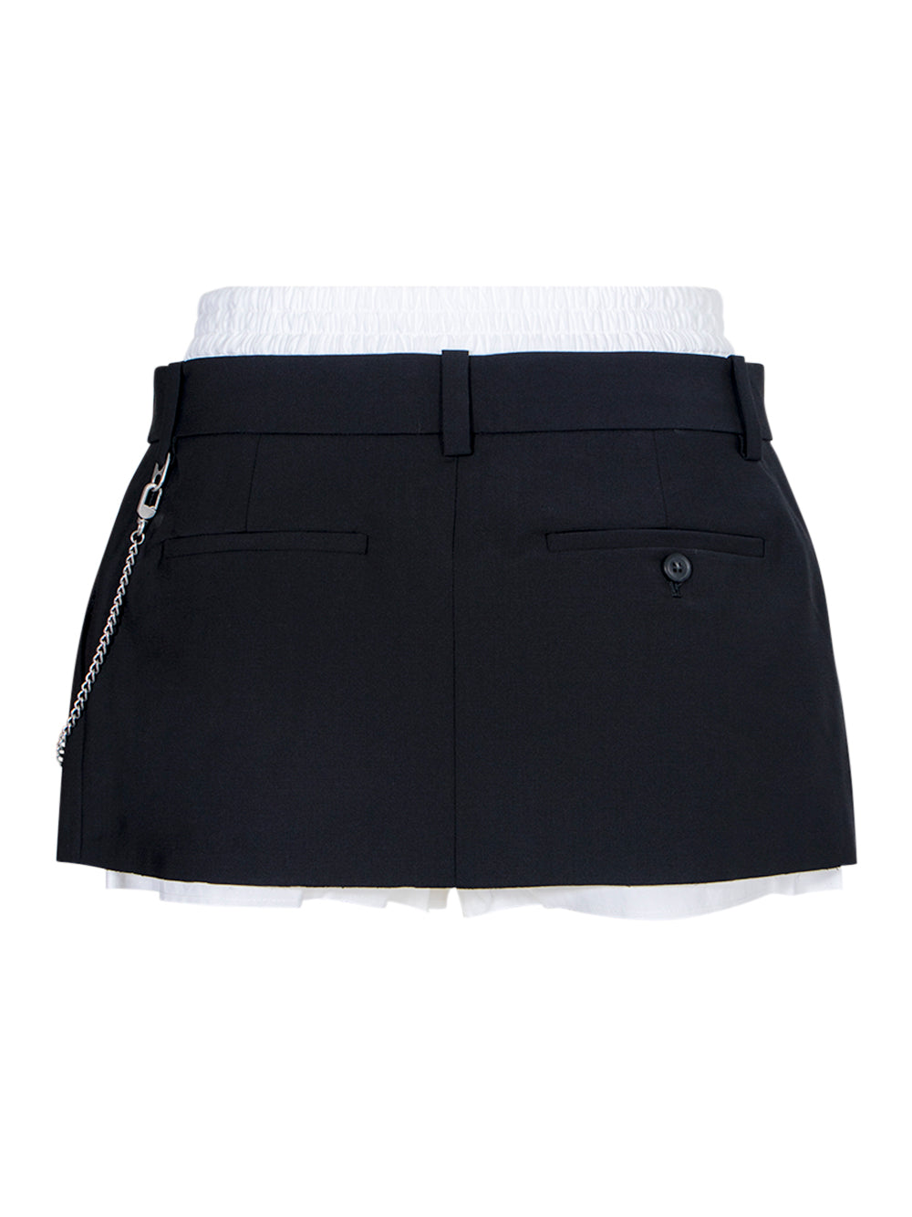 Pre-Styled Hardware Miniskirt (Black/White)