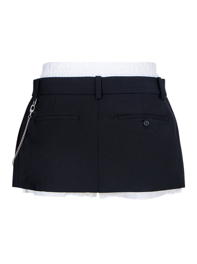 Pre-Styled Hardware Miniskirt (Black/White)