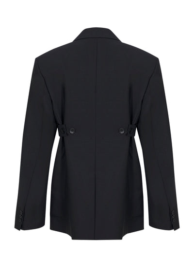 Wool Mohair Blazer (Black)