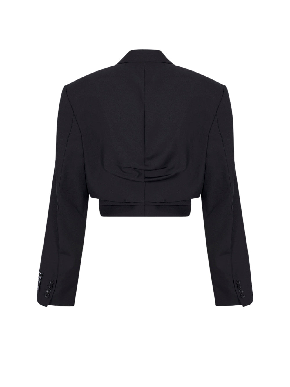 Wool Mohair Draped Jacket (Black)