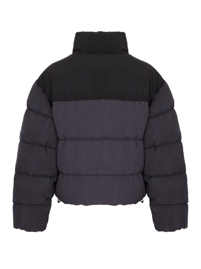 Matte Nylon Puffer Jacket (Washed Graphite)