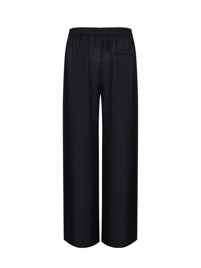 Heavy Silk Side Placket Pant (Black)