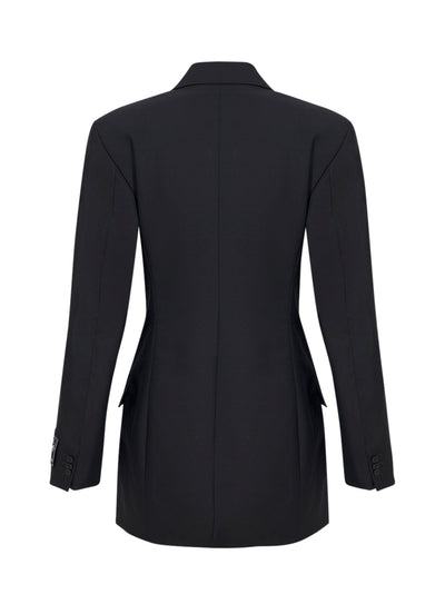 Wool Mohair Blazer Dress (Black)