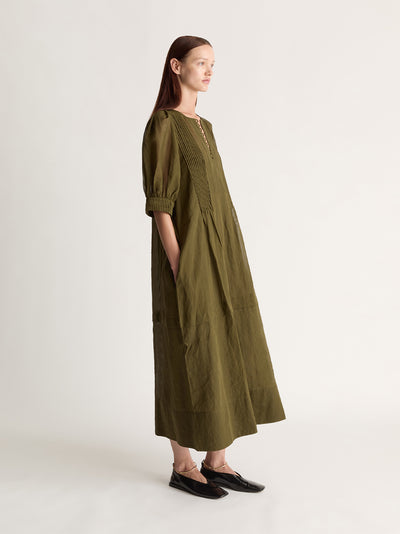 Skye Short Sleeve Dress Forest