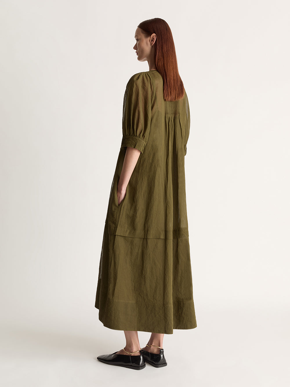 Skye Short Sleeve Dress Forest