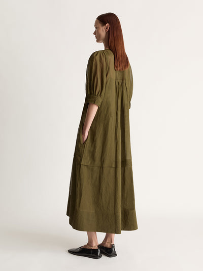 Skye Short Sleeve Dress Forest