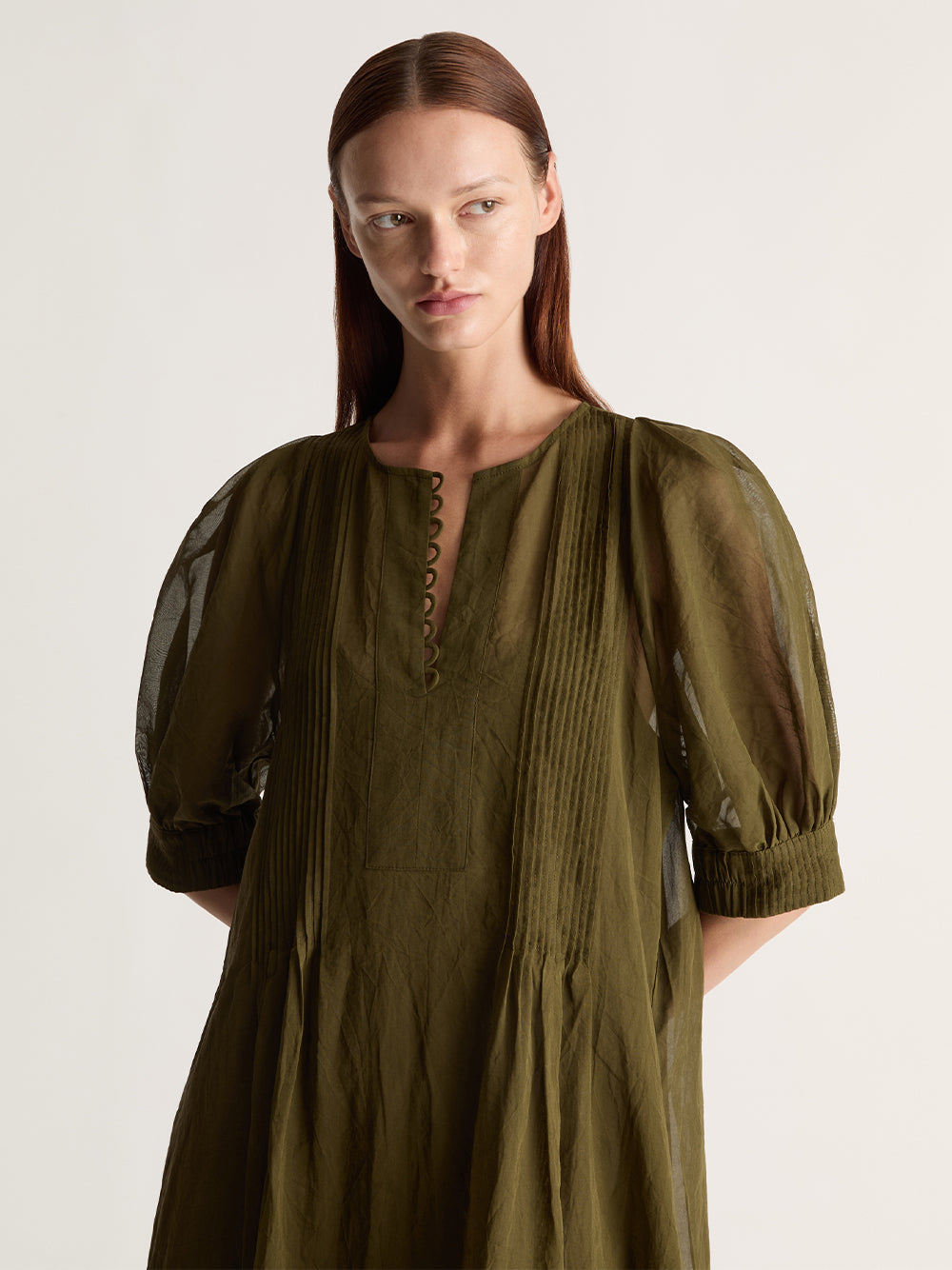 Skye Short Sleeve Dress Forest
