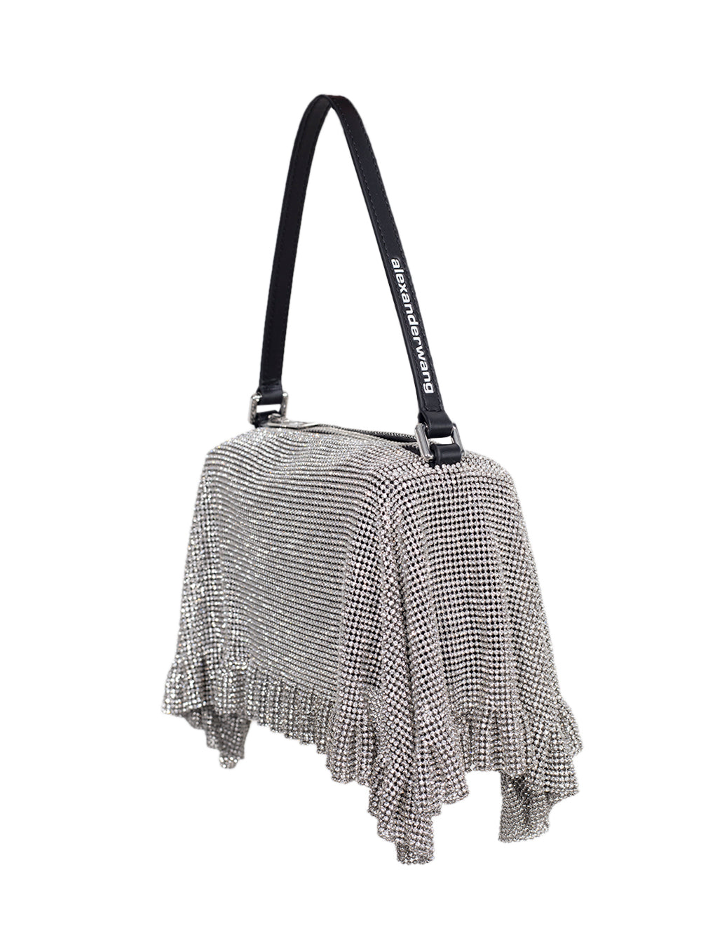 Divina Pochette Crystal Mesh (White)