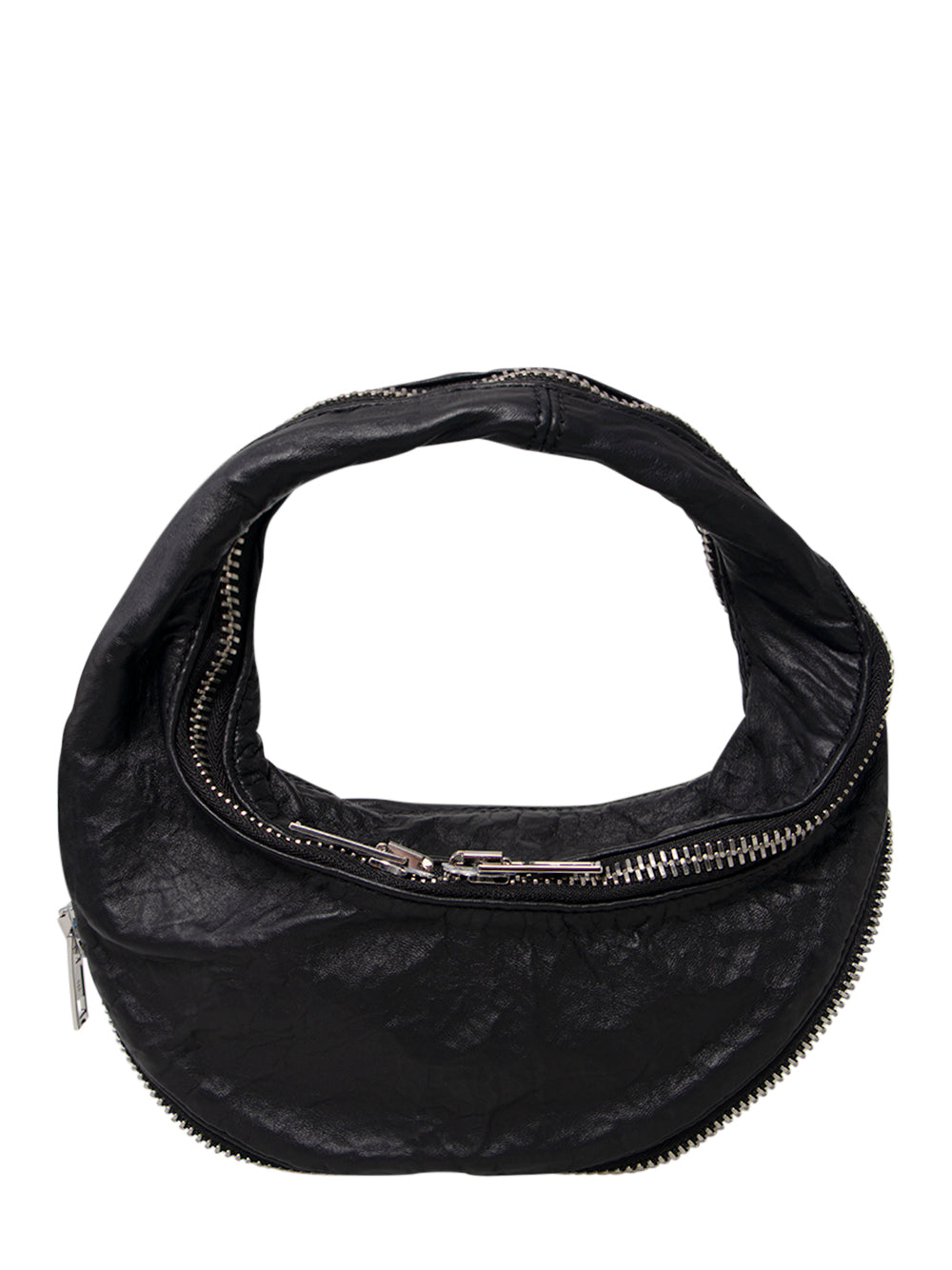 Memory Leather Mini Twyst Bag (Black)
