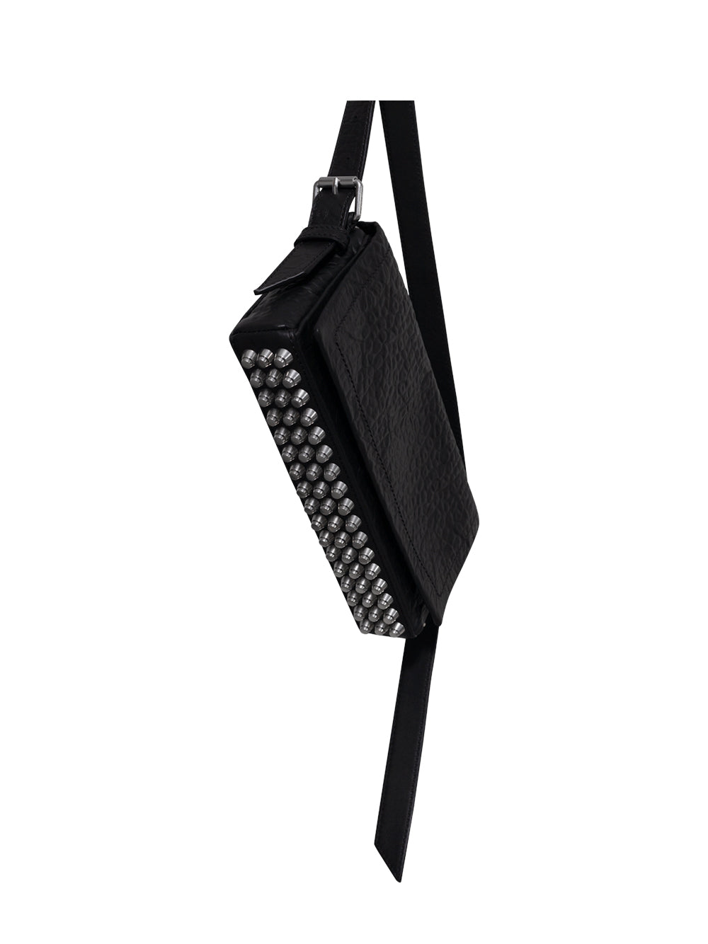 Memory Leather Ricco Slim Flap Bag (Black)
