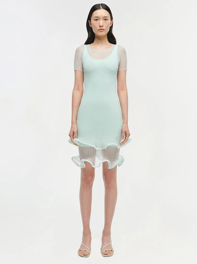 Jett Short Sleeve Mini Dress Seafoam