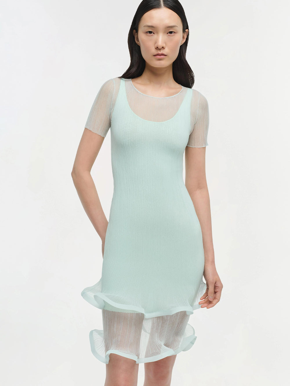 Jett Short Sleeve Mini Dress Seafoam