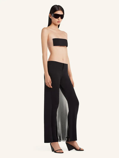 Infinity Pleats Jersey Pants Black