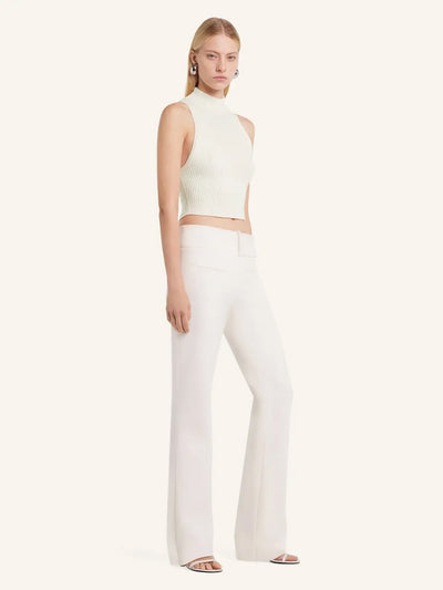 Mockneck Light Rib Top Heritage White