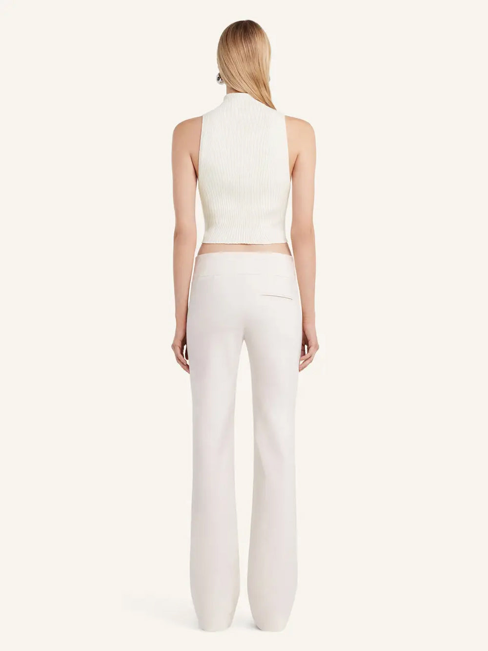 Mockneck Light Rib Top Heritage White