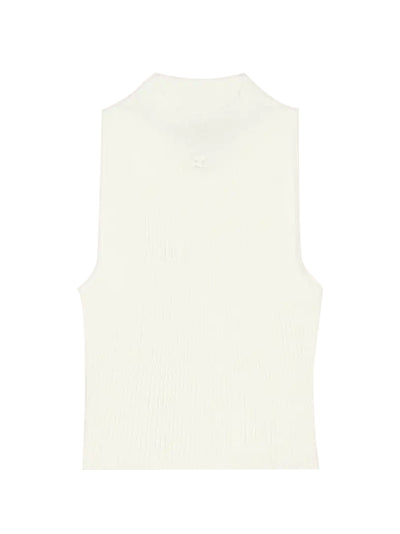 Mockneck Light Rib Top Heritage White