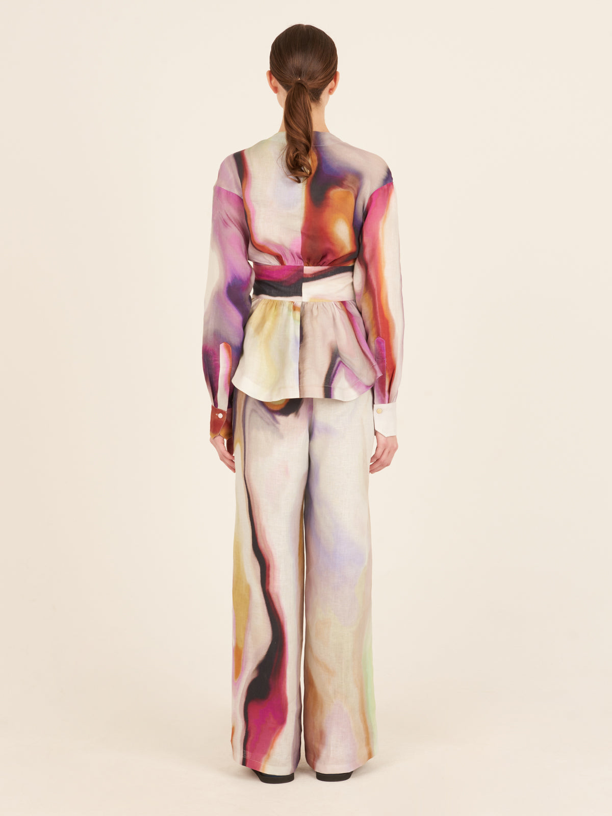 Emine Pant Iridescent Marble
