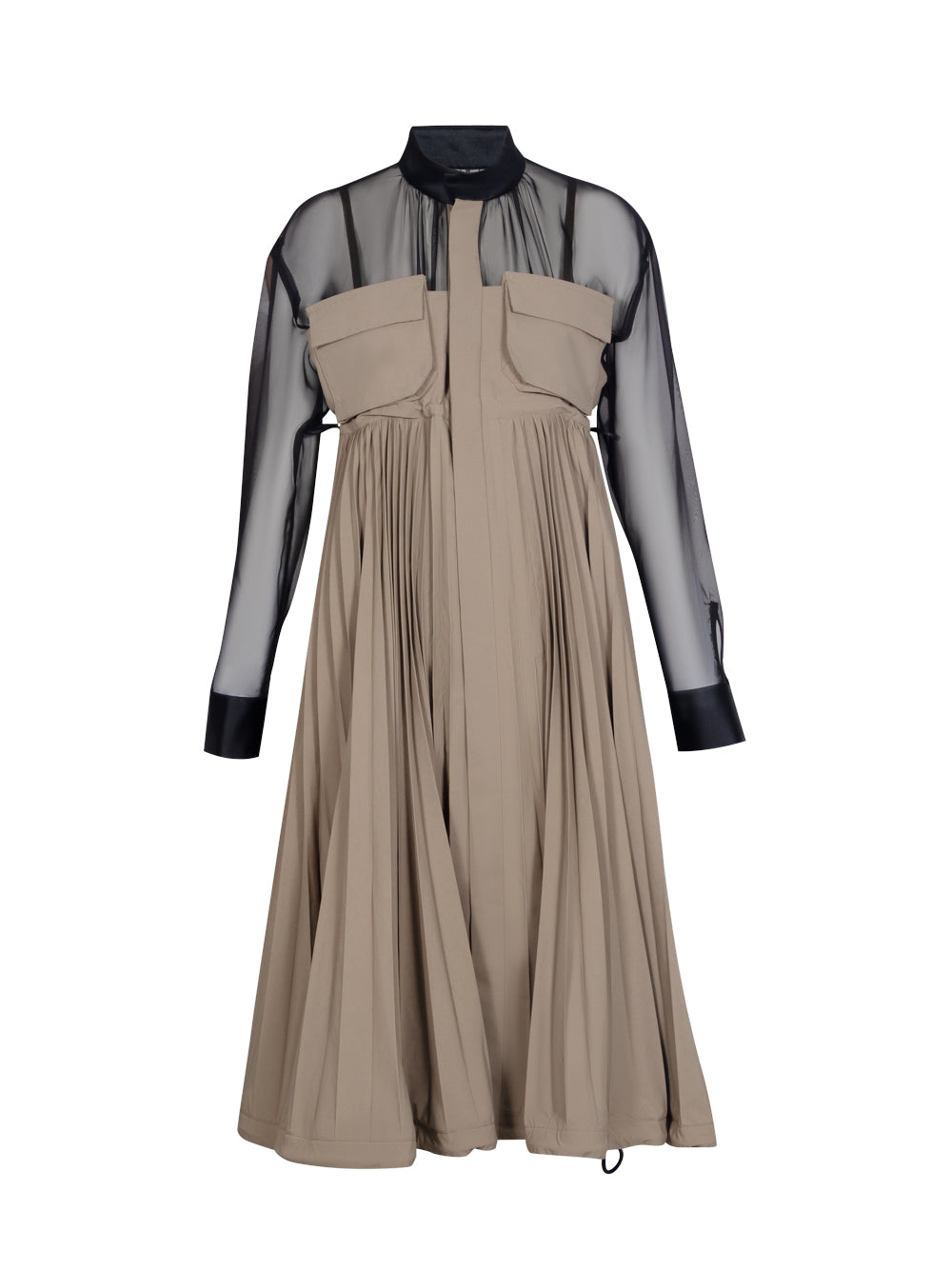 Matte Taffeta Dress Beige