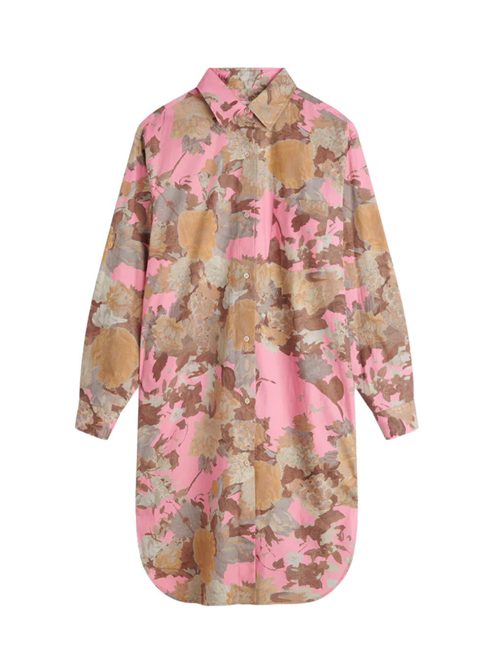 Loose Shirt Dress With Sideslits