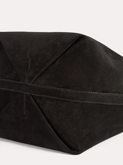 Suede Belted Tote Espresso