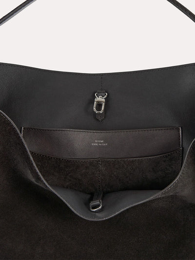 Suede Belted Tote Espresso