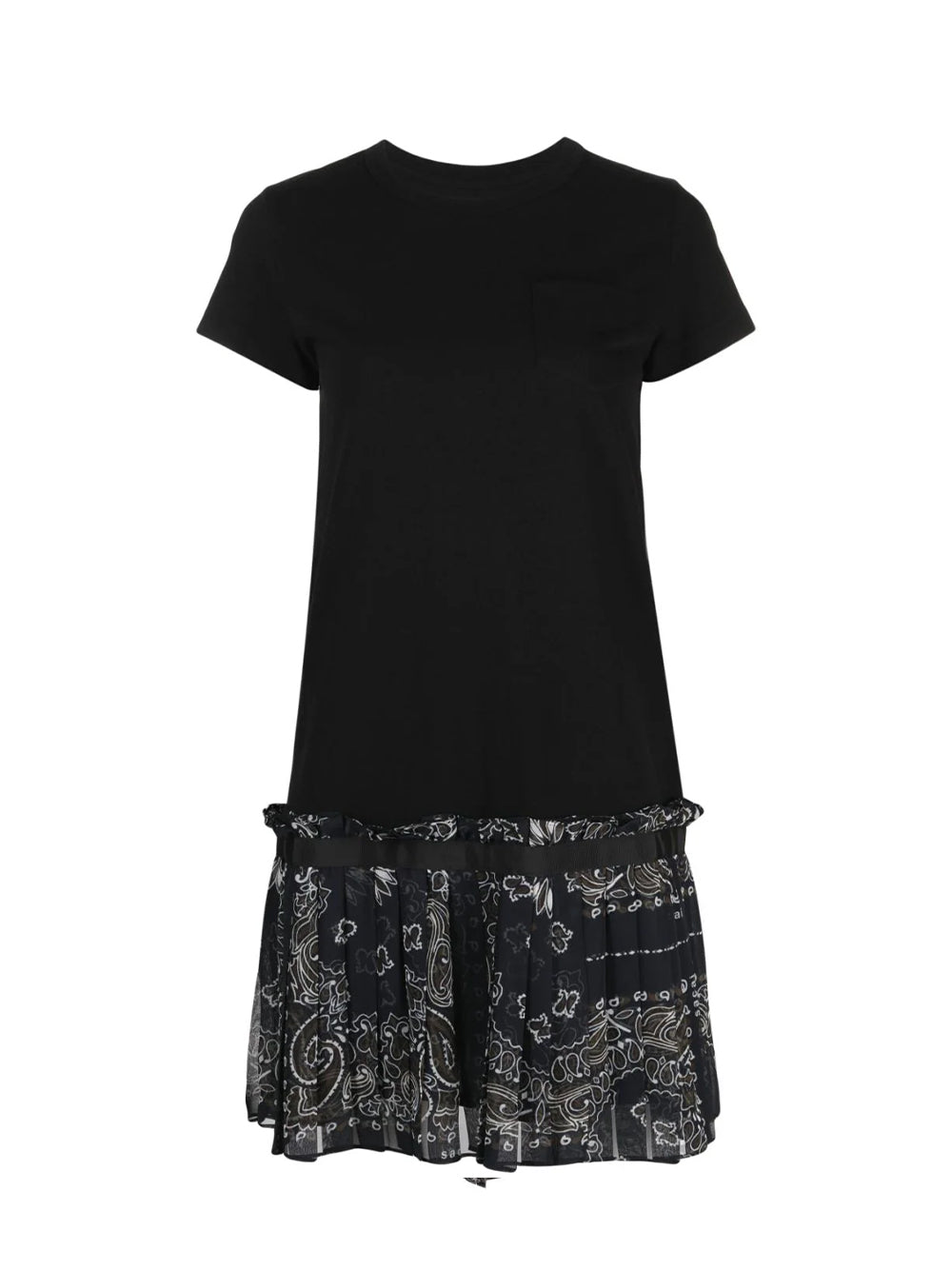 Bandana Print Jersey Dress Black Navy