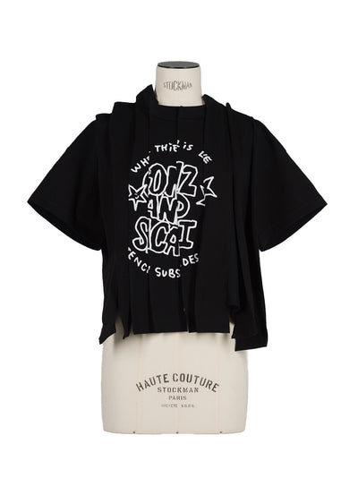 Sacai Gonz Print T-Shirt Black