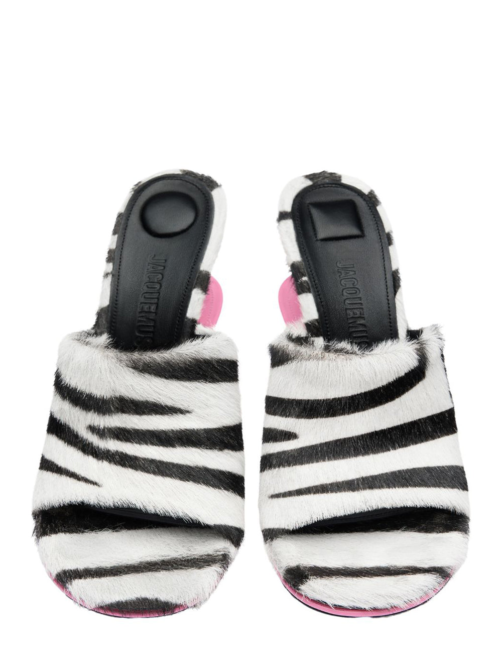 Les Doubles Mules Black And White Zebra