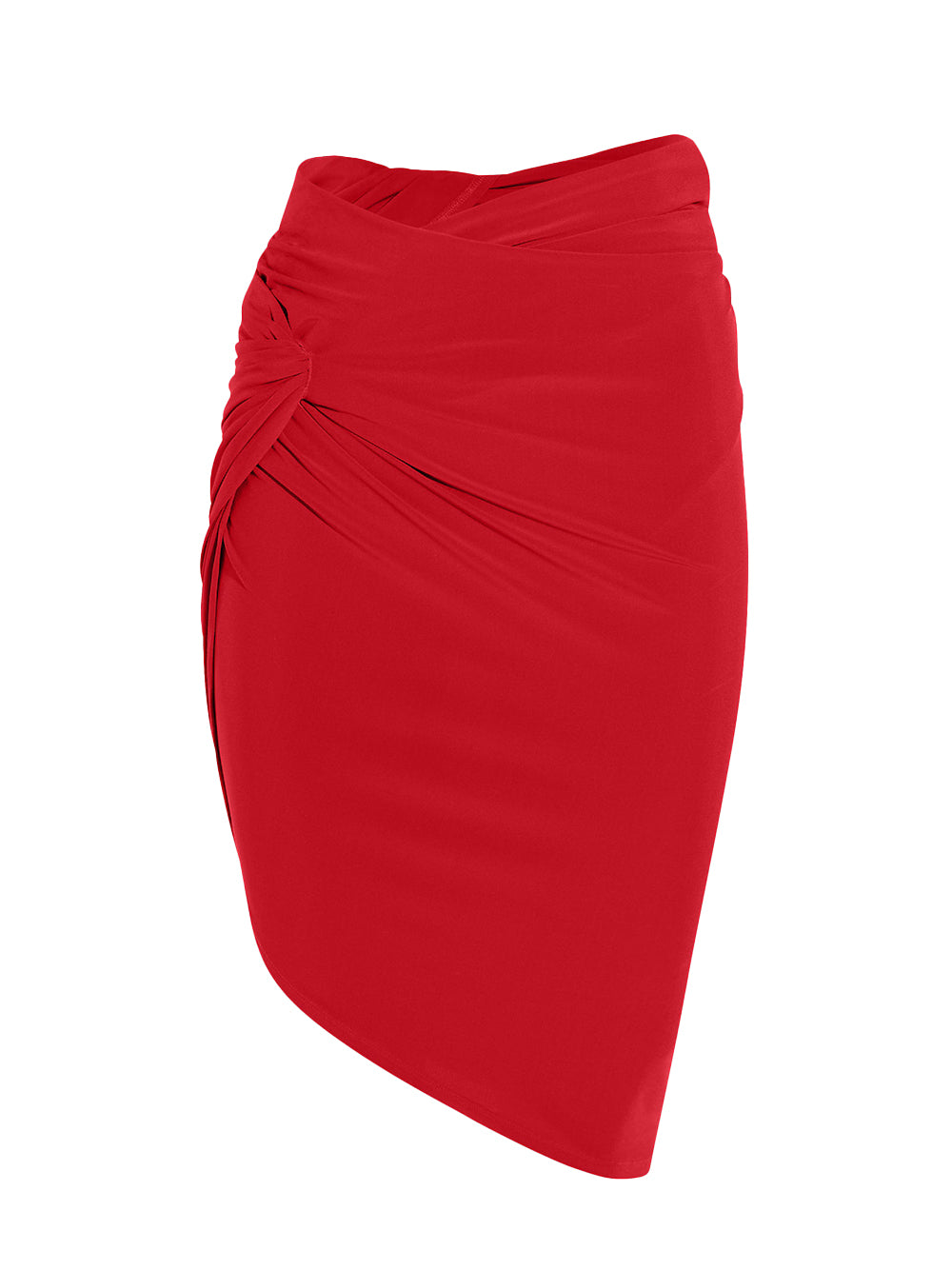 La Mini Jupe Drapeado Dark Red