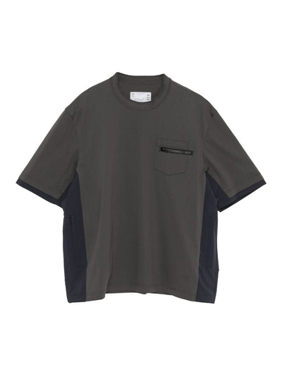 Cotton Jersey T-Shirt C/Gray×Navy