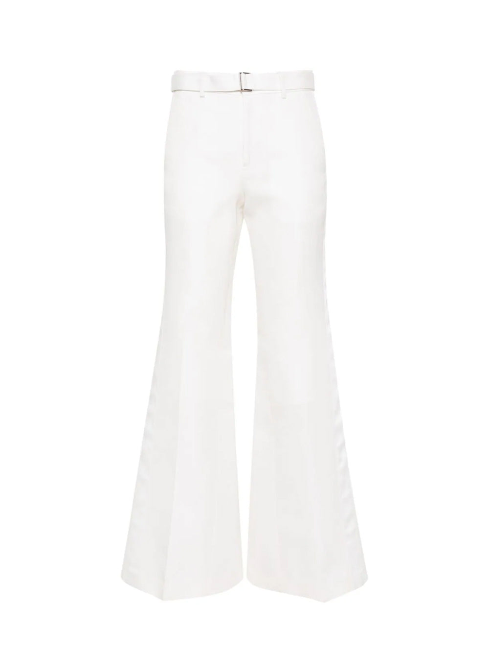 Double-Faced Silk Cotton Pants Off White
