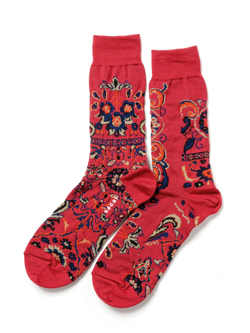 Floral Socks Bordeaux