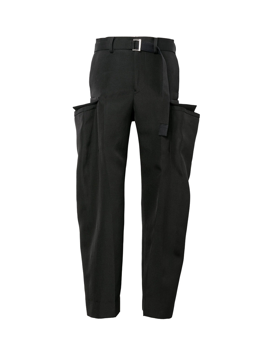 Double-Faced Silk Cotton Pants Black