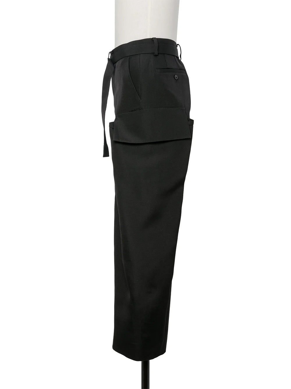 Double-Faced Silk Cotton Pants Black