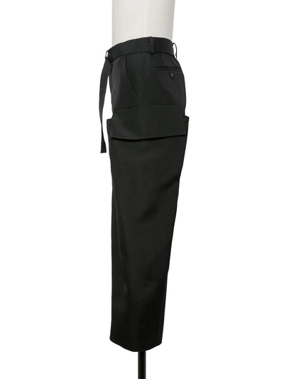 Double-Faced Silk Cotton Pants Black