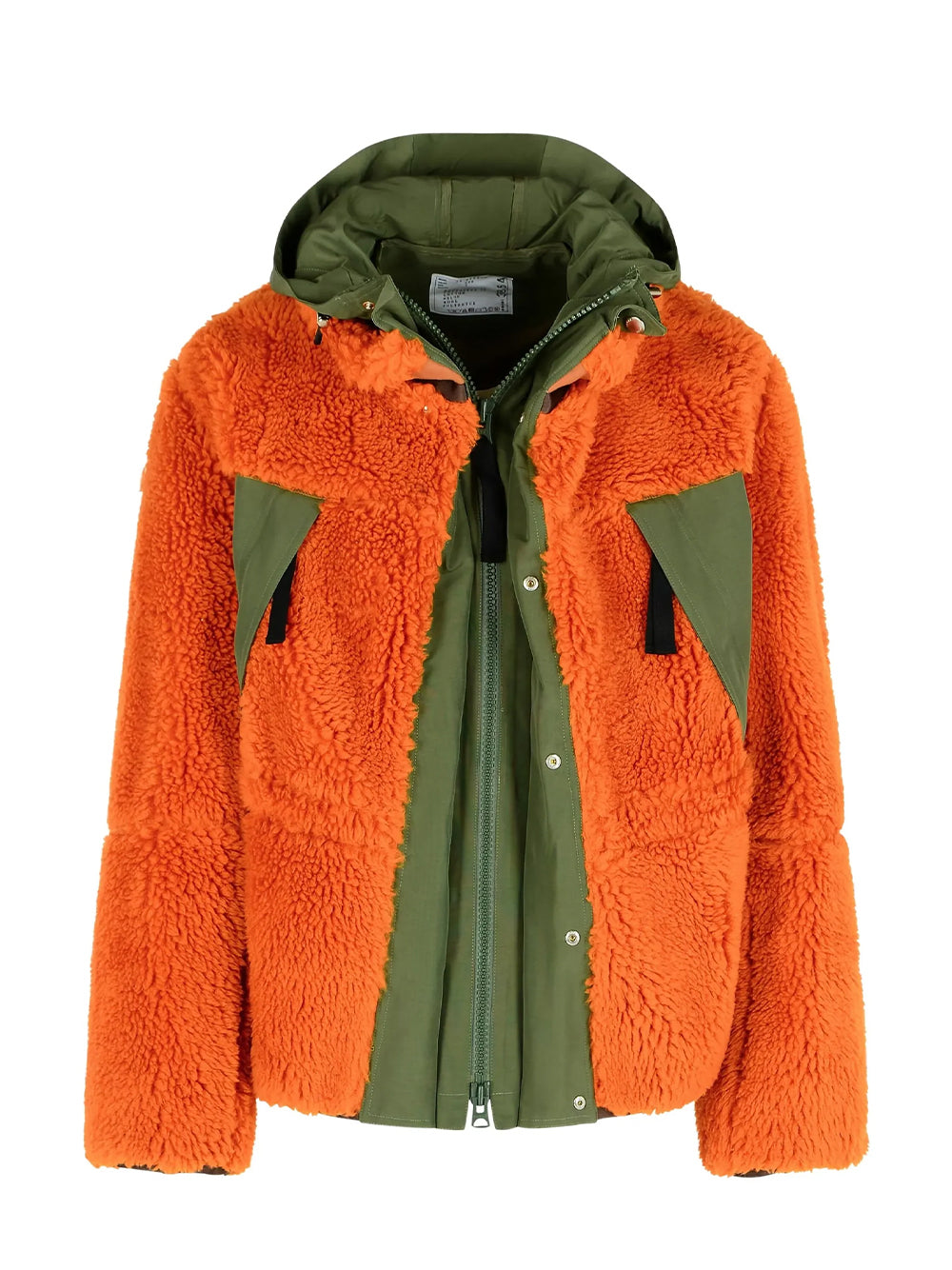 Faux Shearling Blouson Orange X Khaki
