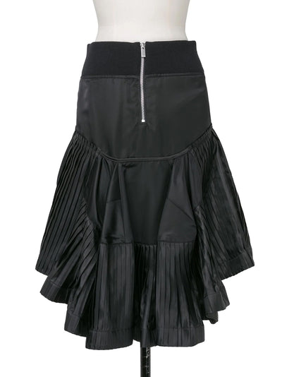Nylon Twill Skirt Black