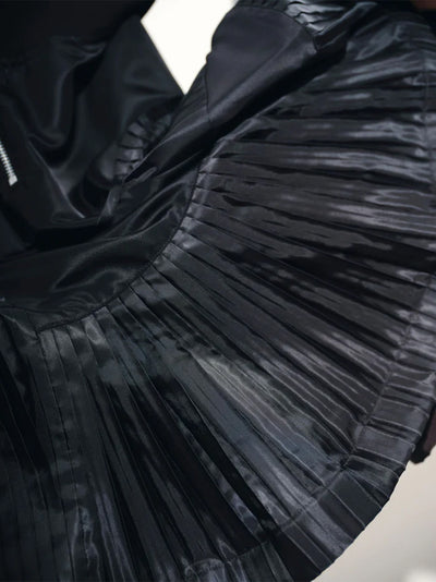 Nylon Twill Skirt Black