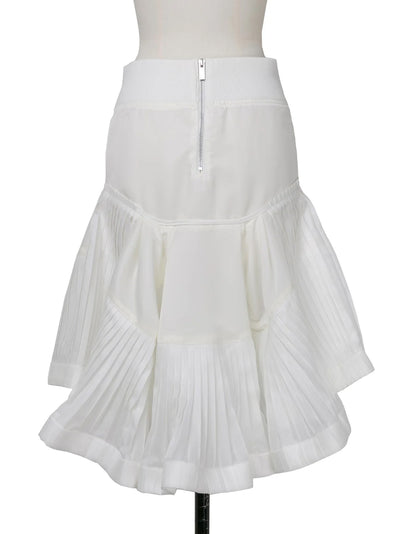Nylon Twill Skirt Off White
