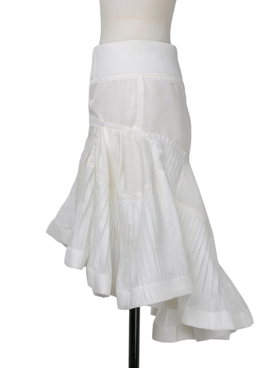 Nylon Twill Skirt Off White